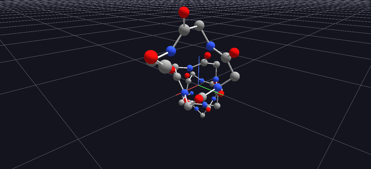 Protein Import (PDB) loaded in GlyphViz